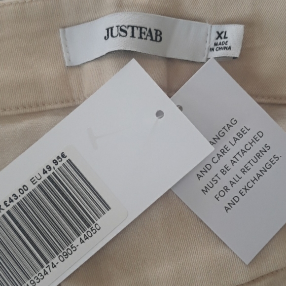 JustFab creme color pants XL NWT - Picture 3 of 7